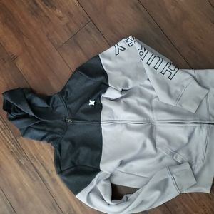 Hurley zippered hoodie - boys large